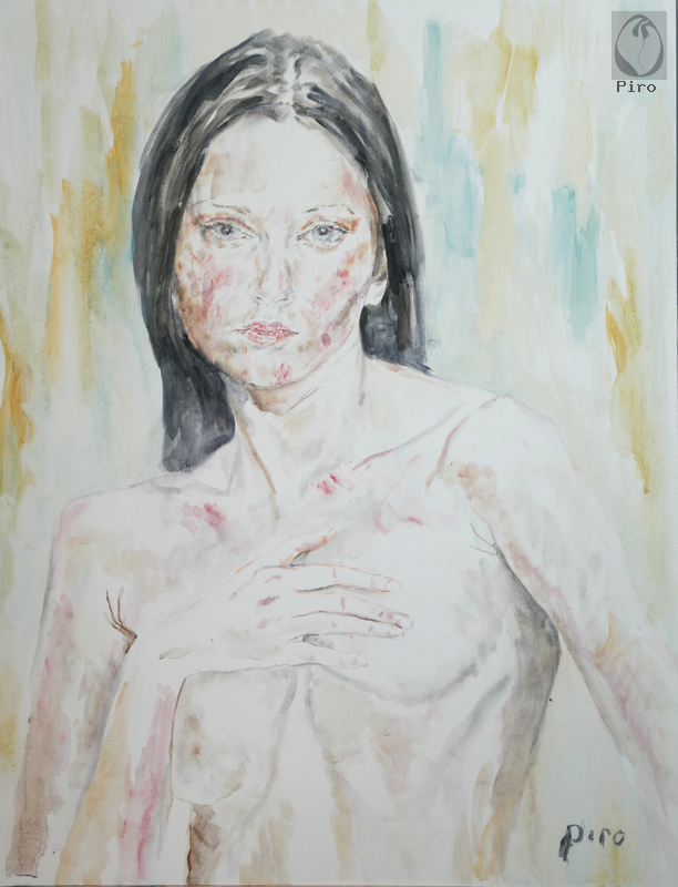 oil on paper - olio su carta di Piro